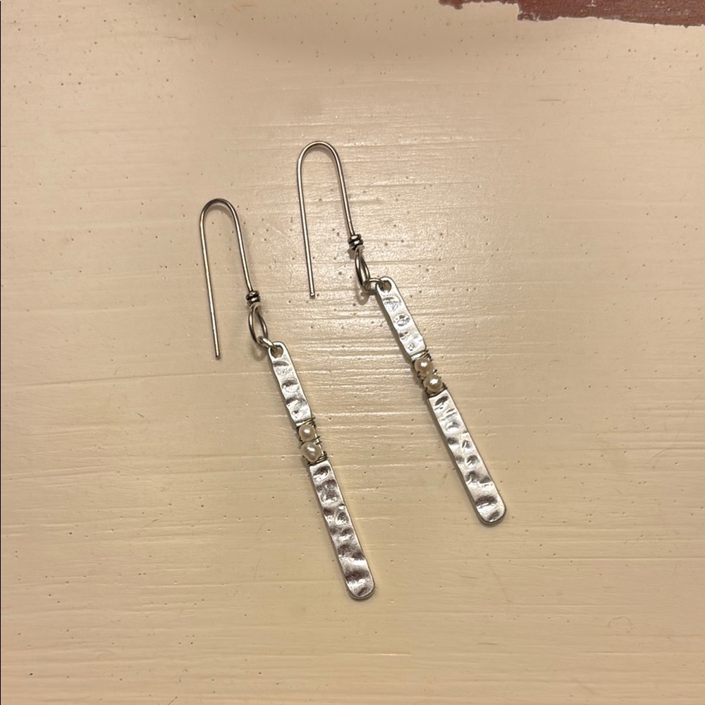 Artisan Silver & Pearl Earrings